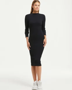 Abito midi manica lunga seamless