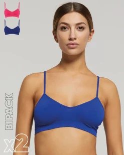Brassiere seamless con spalline sottili X2