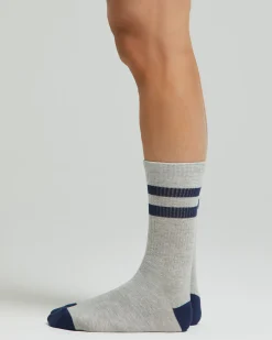 Calza tennis Argo cotone con righe a contrasto