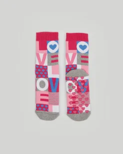 Calzino corto antiscivolo bimba Love