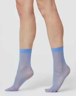 CALZINO VELATO NATALIE CON MICRO MOTIVI ROMBI