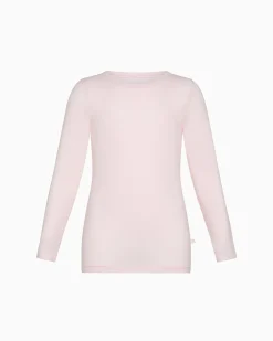 Maglia girocollo a maniche lunghe bimba in caldo cotone organico