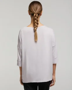Maglia scollo barchetta in viscosa sostenibile vestibilità over
