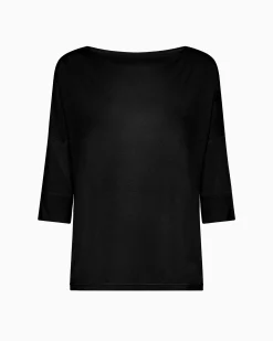 Maglia scollo barchetta in viscosa sostenibile vestibilità over