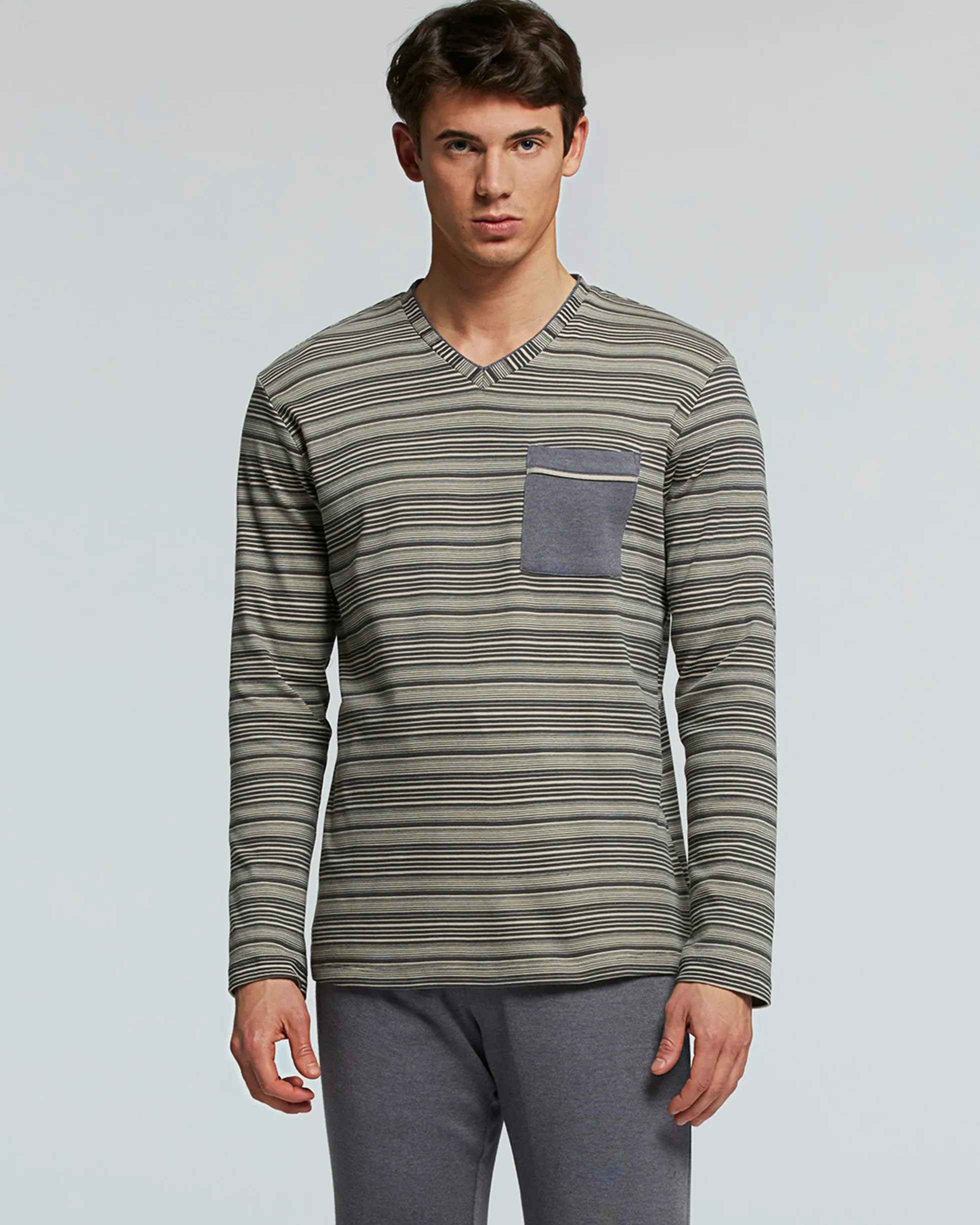 PIGIAMA LUNGO COTONE INTERLOCK NEBBIOLO