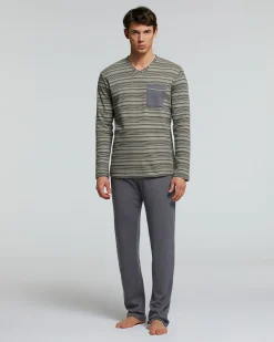 PIGIAMA LUNGO COTONE INTERLOCK NEBBIOLO