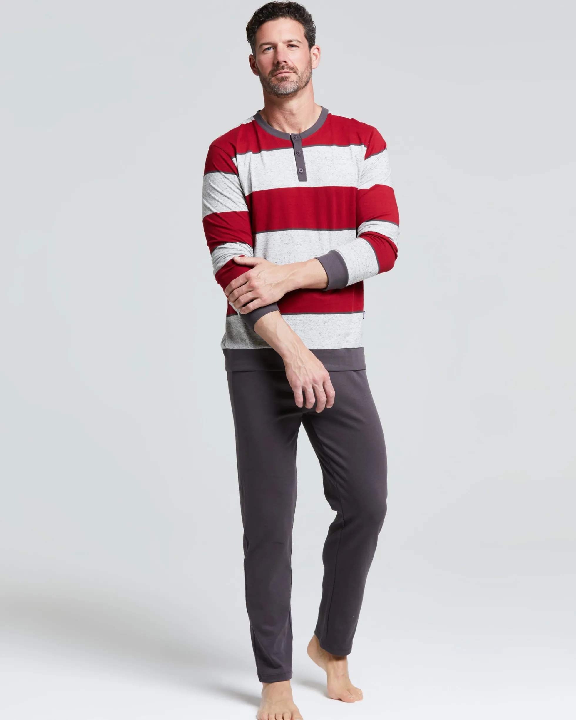 Pigiama lungo jersey di cotone e interlock Foppolo