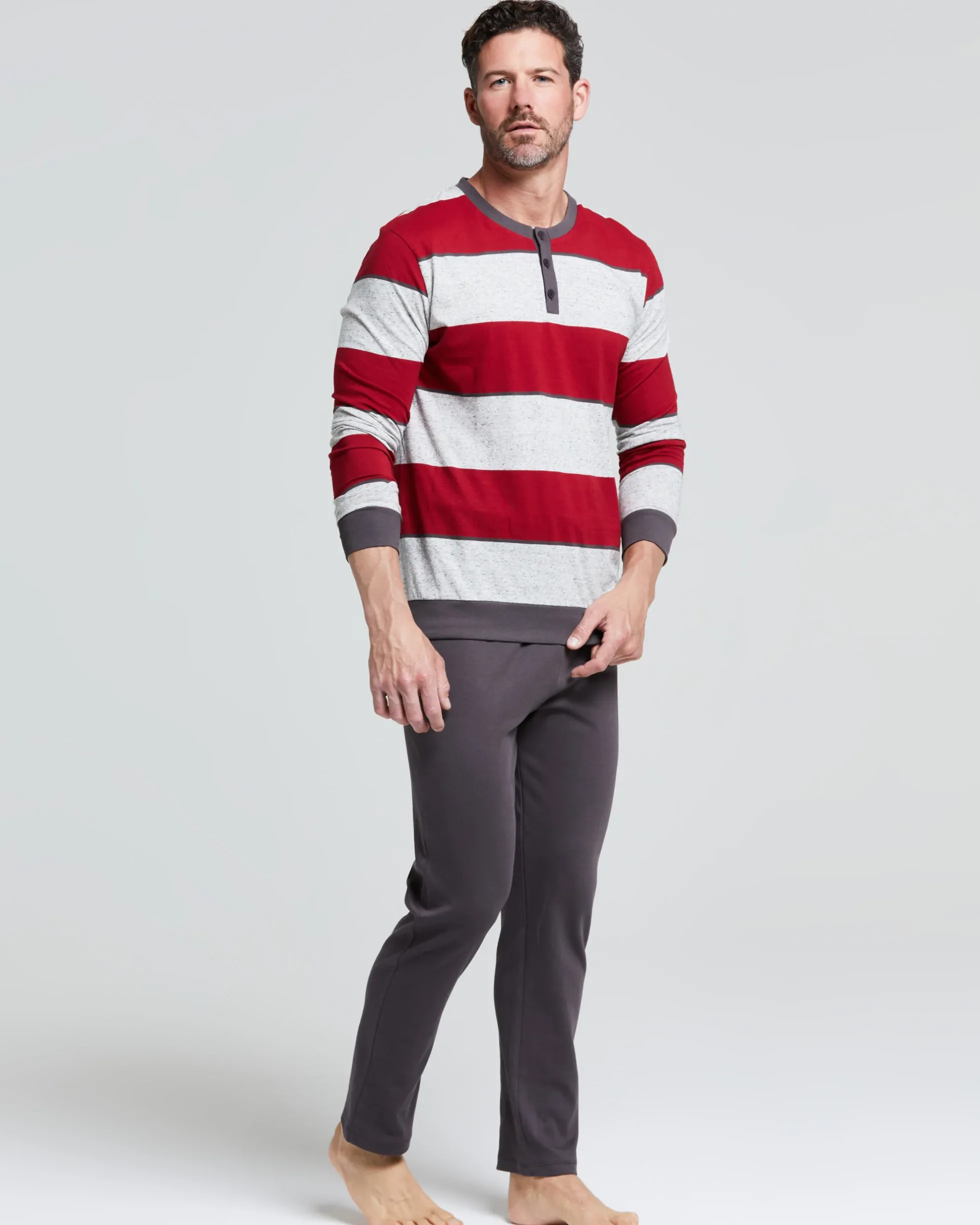 Pigiama lungo jersey di cotone e interlock Foppolo