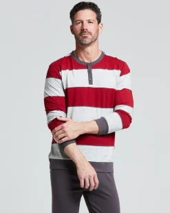 Pigiama lungo jersey di cotone e interlock Foppolo