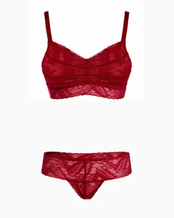 Set Completo coordinato Intimo Pizzo (Bordeaux)