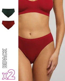 Slip seamless donna con tassello immagliato X2