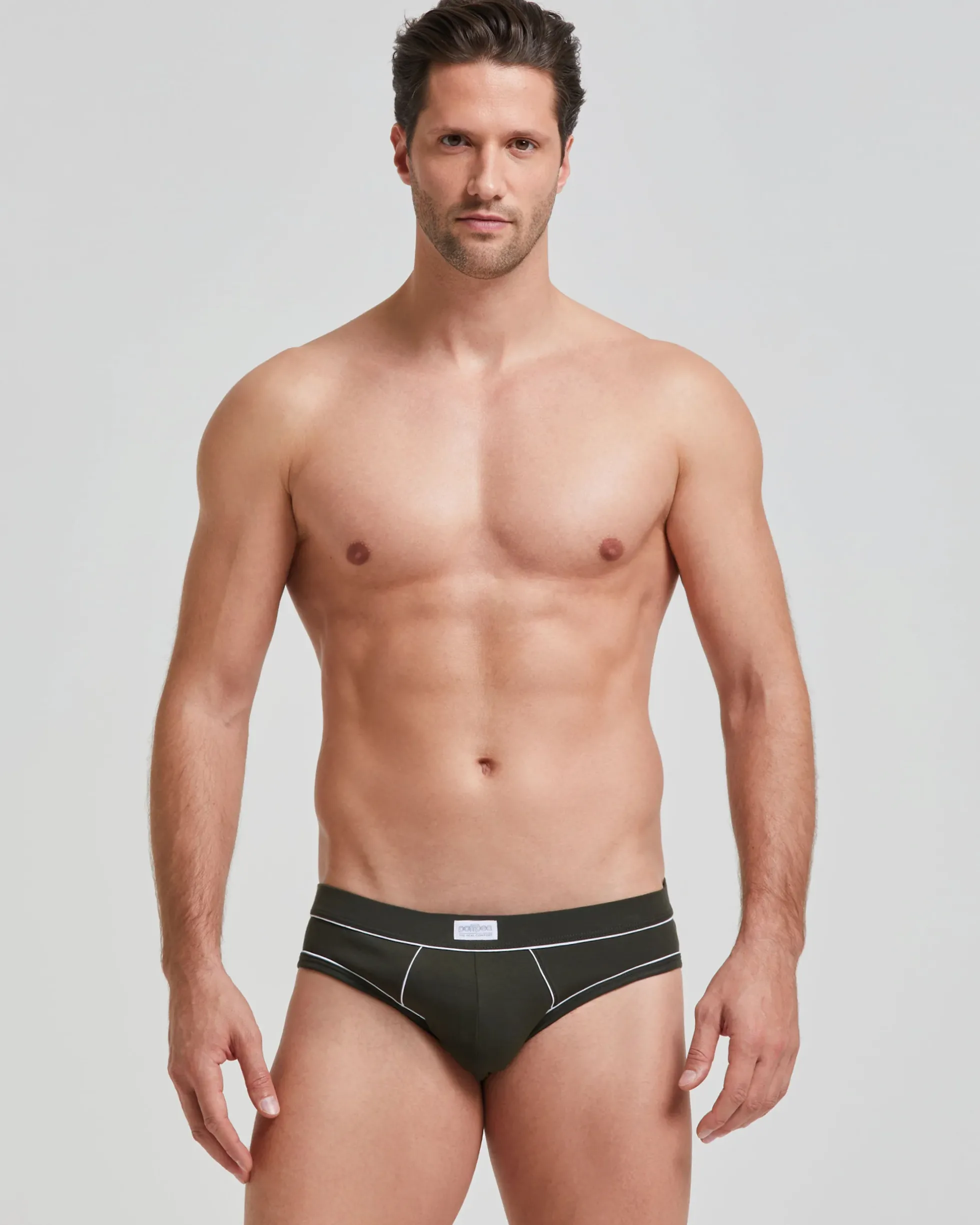 Slip uomo cotone con dettagli a contrasto