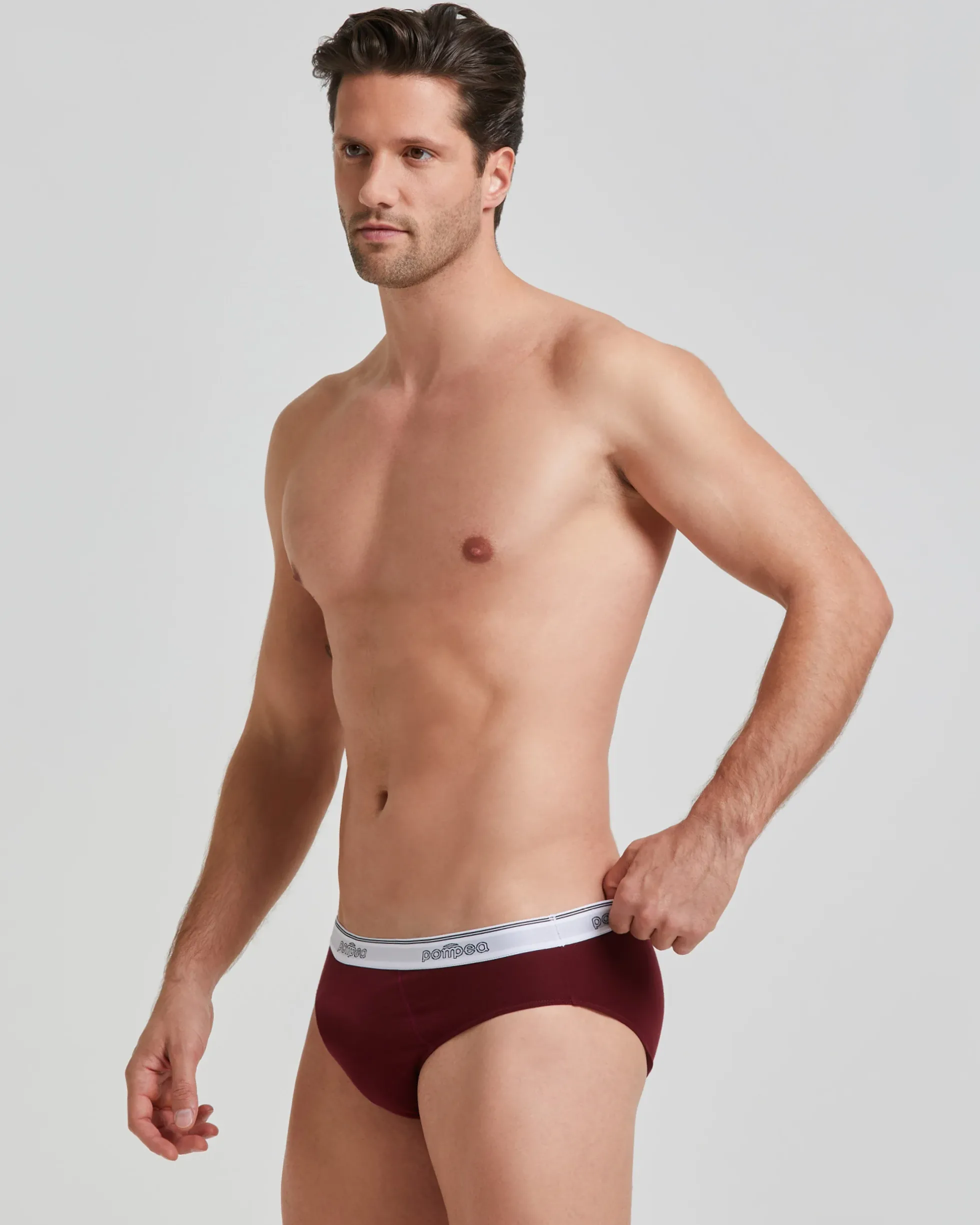 Slip uomo cotone con elastico a vista logato