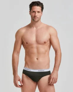 Slip uomo cotone con elastico a vista logato